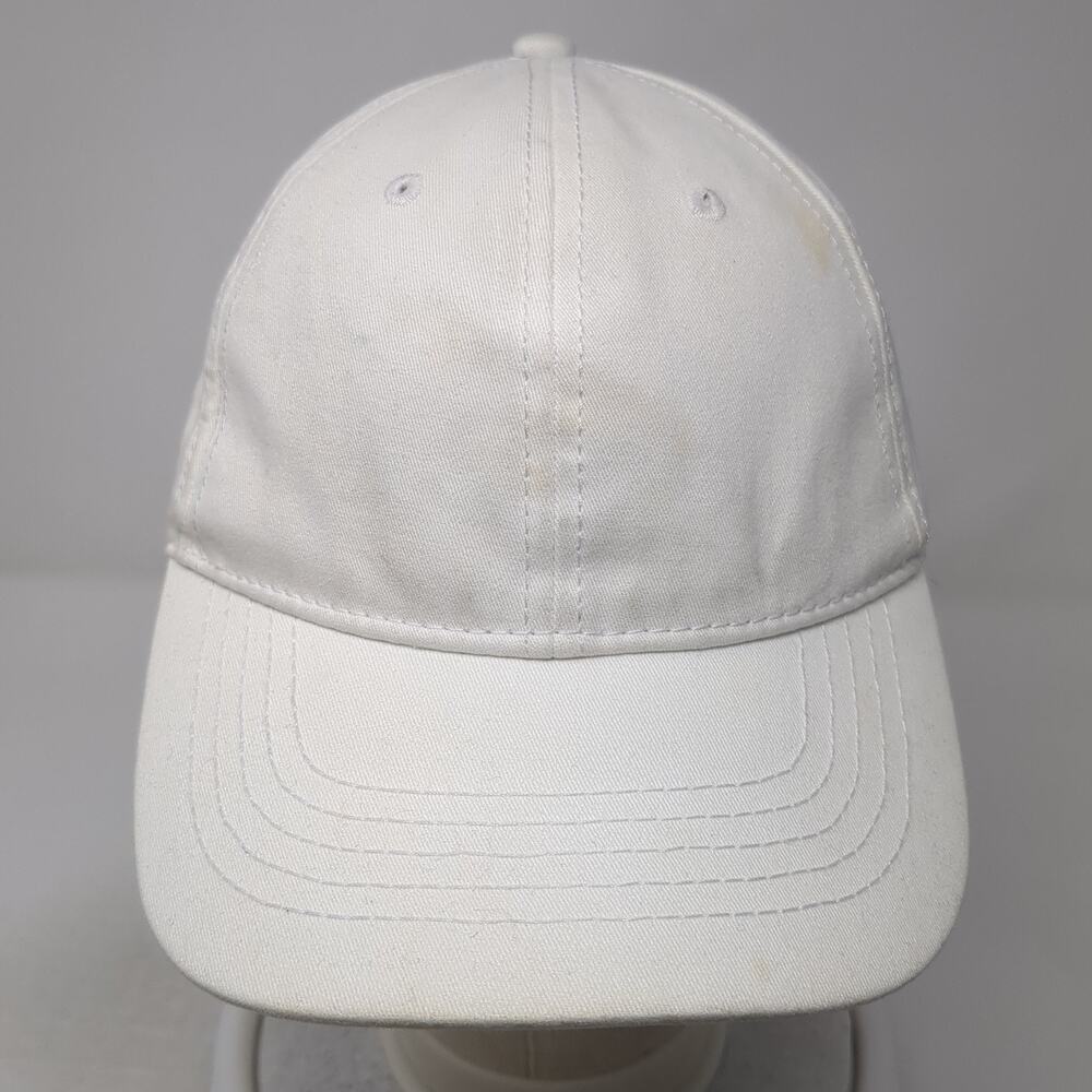 Unbranded Slideback Baseball Hat Solid White One … - image 2